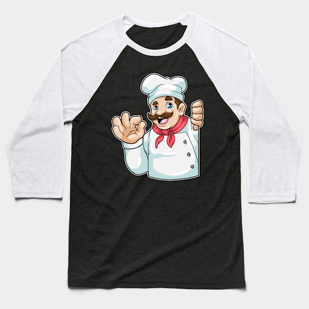 Chef with Chef's hat Baseball T-Shirt by Markus Schnabel